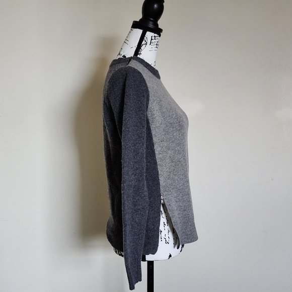J. Crew Two-Toned Gray Wool Sweater - Picture 5 of 9